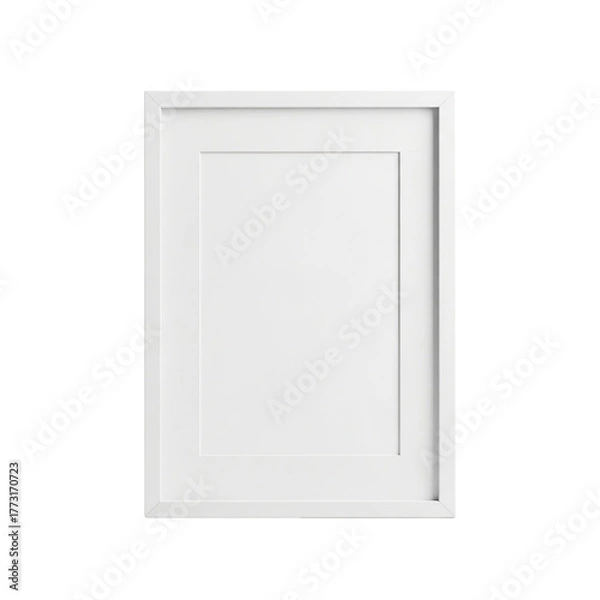 Fototapeta A pristine white picture frame holds limitless possibilities waiting to be filled with on transparent background