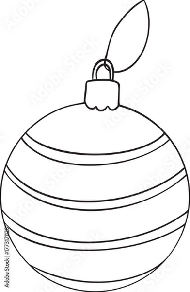 Fototapeta Christmas vector illustration with an ornament