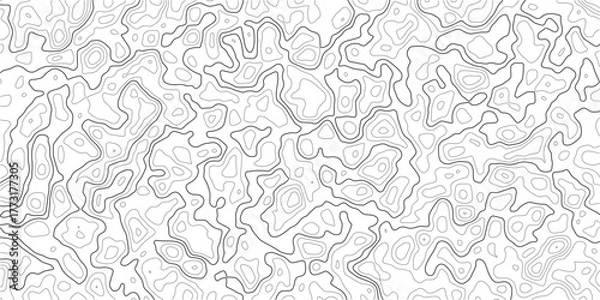 Fototapeta Abstract Topographic Contour Line Pattern Background