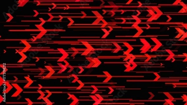 Obraz 4K Abstract Arrows Going to Right, Loopable Animation, Gradient Background