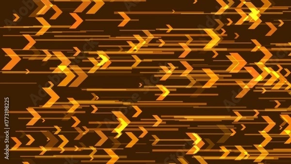 Obraz 4K Abstract Arrows Going to Right, Loopable Animation, Gradient Background