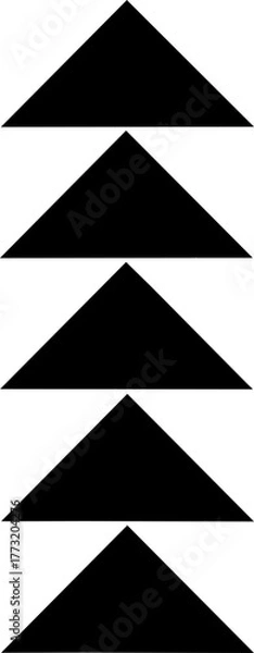 Obraz Vertical Pattern of Triangles (Arrows) Pointing Upwards