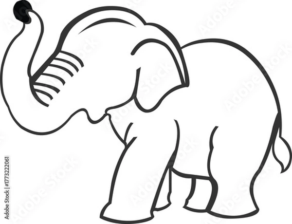 Obraz Black elephant calf.eps