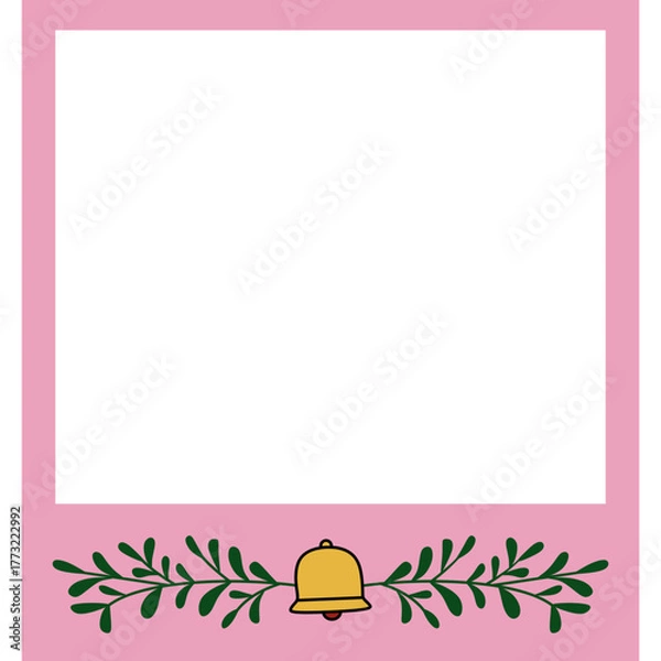 Fototapeta Cute Polaroid Christmas Frame