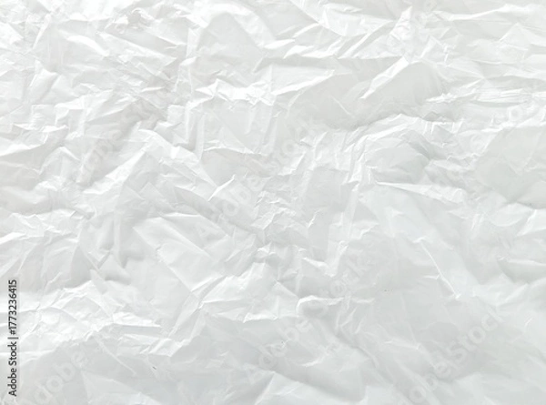 Fototapeta Crumpled White Plastic Bag Abstract Texture Background