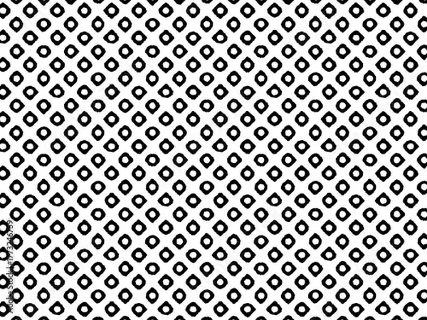 Obraz 鹿の子文様②　シンプルで使いやすい白地に黒の和柄の背景