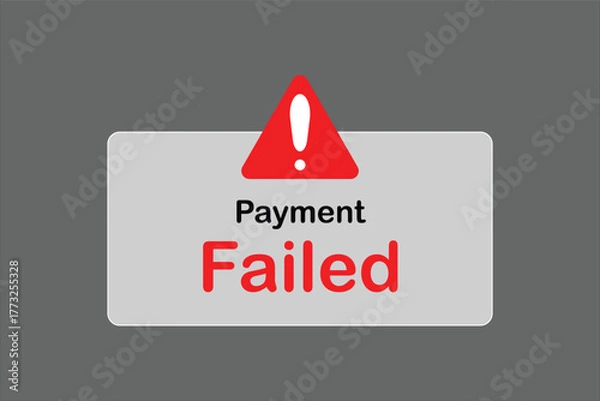 Obraz payment failed notification.