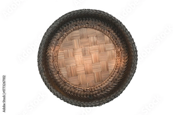 Obraz Woven Bamboo Pattern on  white Background