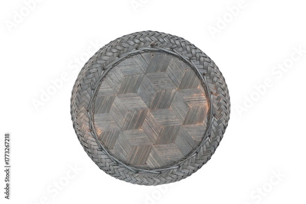 Obraz Woven Bamboo Pattern on  white Background