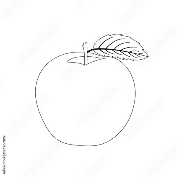 Obraz Apple Line Art Vector