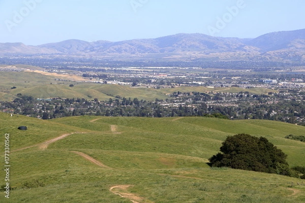 Obraz The trails at Bishop Ranch Open Space in the spring