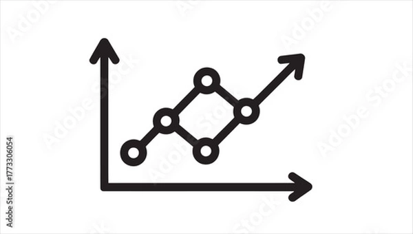 Obraz Dynamic financial data line graph with multiple color options and clear typography