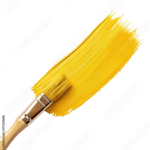 Fototapeta Yellow paint smeared brush stroke png paint smear png brush stroke png abstract smear png artistic mark png painted texture png transparent background image