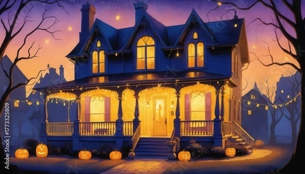 Obraz haunted house on a hill