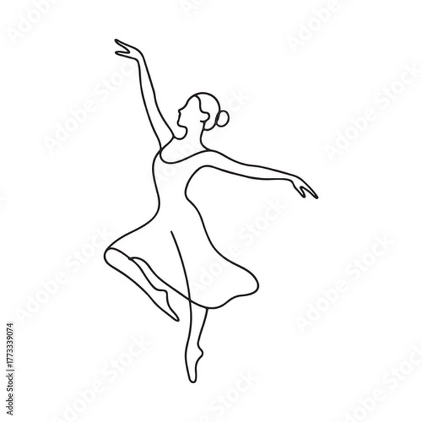Fototapeta ballet dancer vector illustration