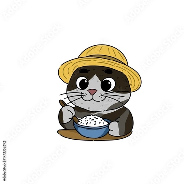 Obraz funny cartoon cat