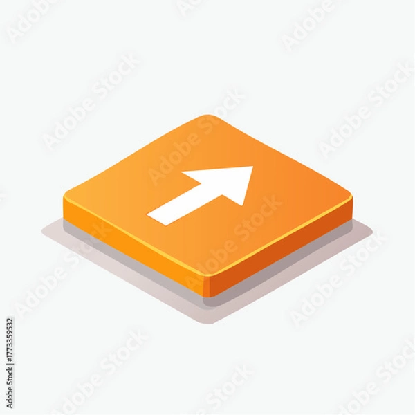 Obraz Isometric View of a Modern Mattress with Orange and Gray Accents.