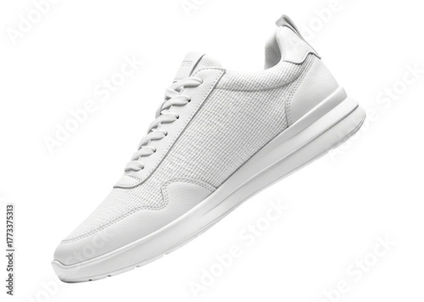 Obraz White sneaker isolated on transparent background, side view