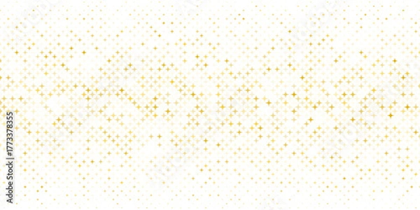 Fototapeta Gold falling down confetti background. Repeated golden dotted glitter pattern. Yellow, orange and golden dots wallpaper.eps10