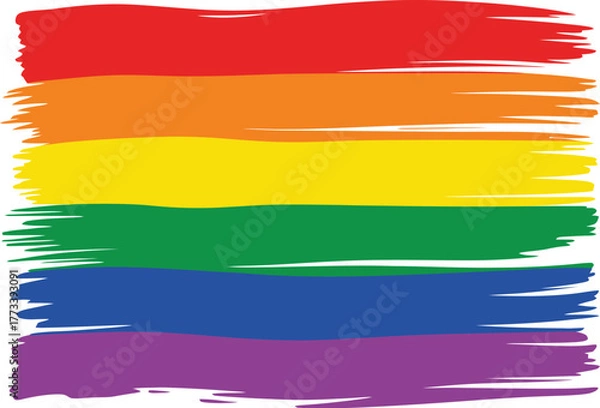 Fototapeta Rainbow Pride Flag A Symbol of LGBTQ+ Community and Equality in Colorful Stripes