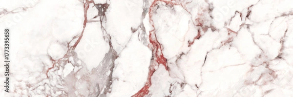 Fototapeta white marble texture with red veins