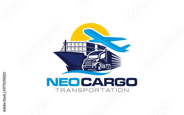 Fototapeta Illustration graphic vector of express logistic and delivery logo design template