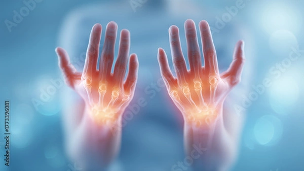 Obraz 手首や指の関節の痛み（リウマチ・腱鞘炎の概念）