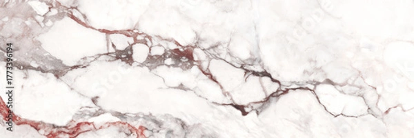 Obraz white marble texture with red veins