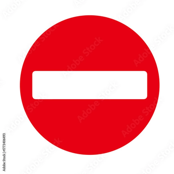 Obraz Warning-signs-prohibiting-all-types-of-vehicles-from-driving-through-or-entering-the-area-where-the-sign-is-installed.