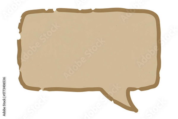 Fototapeta Blank speech bubble isolated on white background