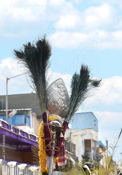 Fototapeta Tamil om symbol in muruga's divine spear