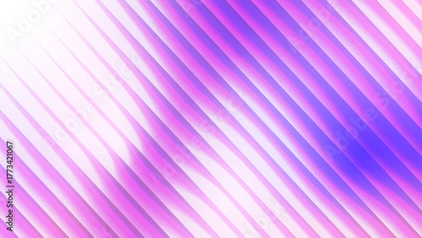 Fototapeta Abstract gradient of purple blue white color refracted strips of glass effect. Creative ribbed texture for modern futuristic technology backgrounds, banners, posters, covers, presentations. Vector