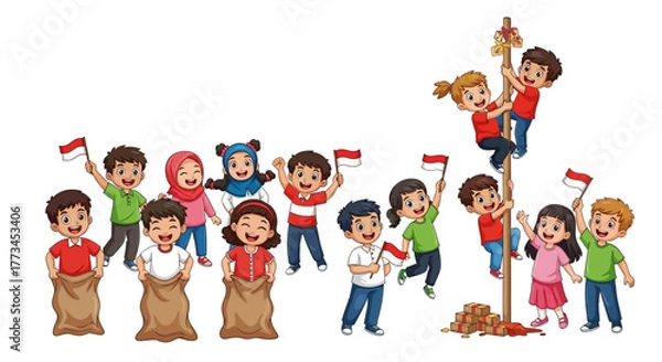 Fototapeta A flowing ribbon design featuring alternating red and white stripes, elegant and decorative.