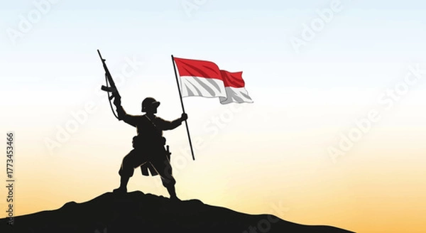 Obraz A flowing ribbon design featuring alternating red and white stripes, elegant and decorative.