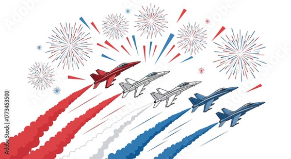 Fototapeta A flowing ribbon design featuring alternating red and white stripes, elegant and decorative.