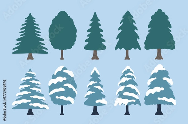 Obraz 겨울 나무 일러스트 모음