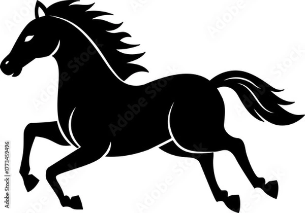 Obraz horse silhouette vector