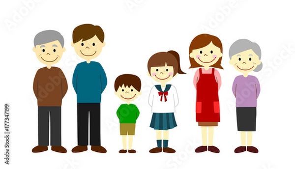 Fototapeta 三世代家族