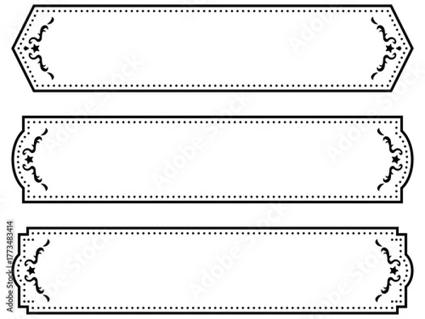 Obraz アンティーク/フレーム/枠/タイトル/ブラック/イラスト/素材
