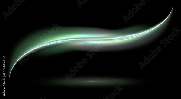 Obraz Light wave streak on black background