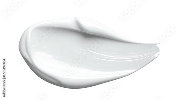 Obraz Glossy white smear, curved, isolated on dark background
