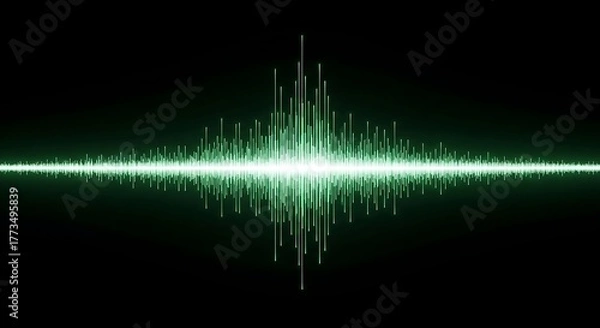 Fototapeta Waveform visualizer of audio frequency signal