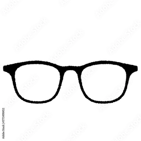 Obraz メガネフレーム（ウェリントン型）のイラスト