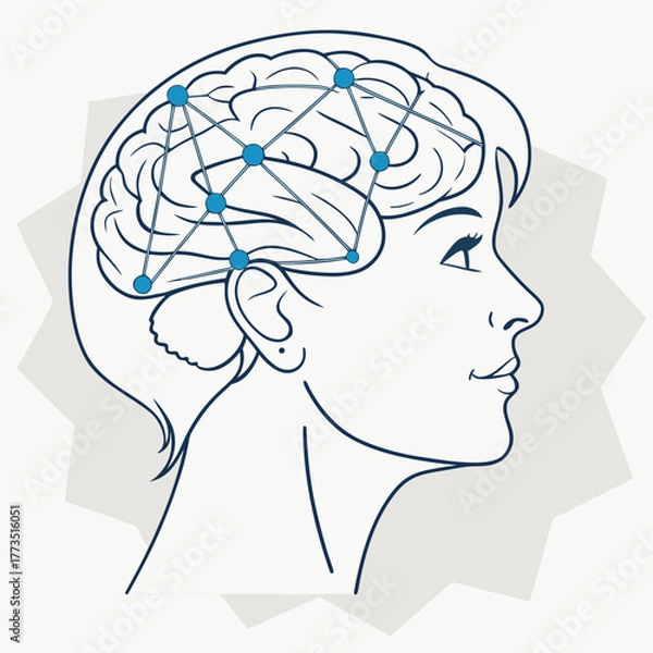 Obraz Brain network connection