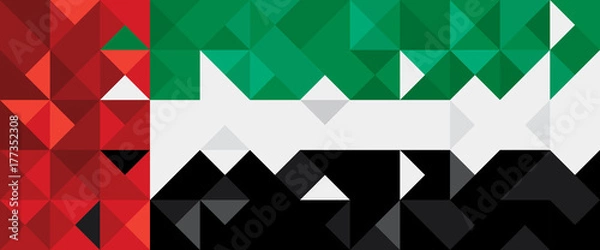 Fototapeta Abstract UAE Flag, Emirates Colors (Vector Art)