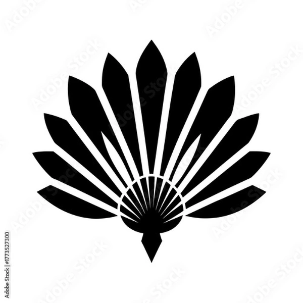 Obraz turkey feathers fan pattern icon 