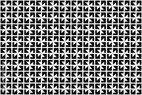 Fototapeta Texture seamless pattern with triangles, monochrome seamless pattern.