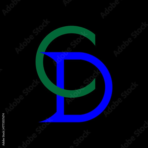 Obraz C D letter logo