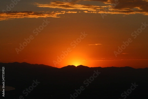 Fototapeta Center sunset