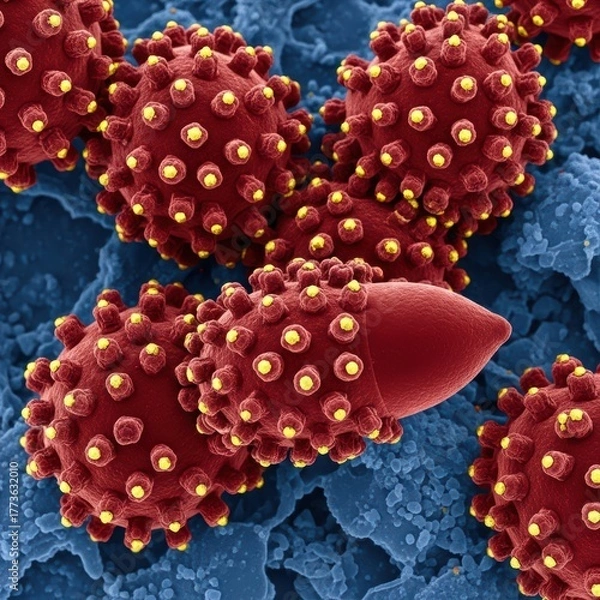 Obraz High Resolution CryoSEM of Rabies Virus Virion Structure Essential for Neurological Infection